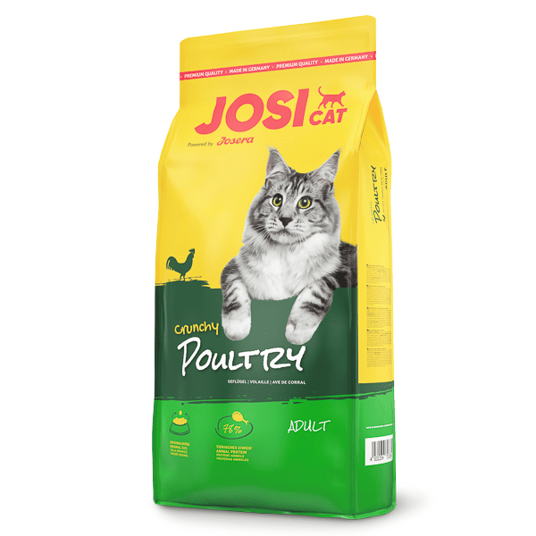 JOSICAT Crunchy Poultry, cu Pasare, 18 kg | Hrană Uscată Completă pentru Pisici Adulte | Aport Zilnic de Energie și Vitalitate